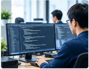 IT professional working on application development